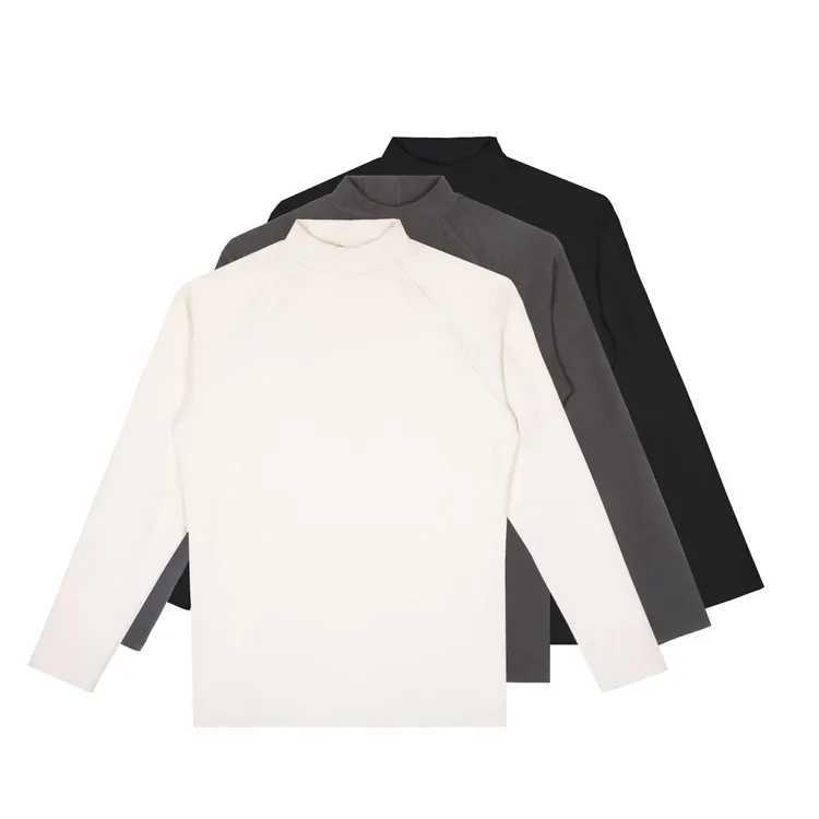 GTAL美式德绒打底衫秋冬保暖内搭半高领T恤纯色长袖内衣男士上衣