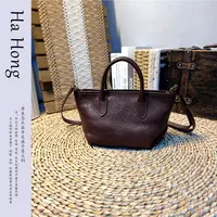秋冬新款头层牛皮复古高级感百搭通勤风休闲小众款单肩斜挎手提包