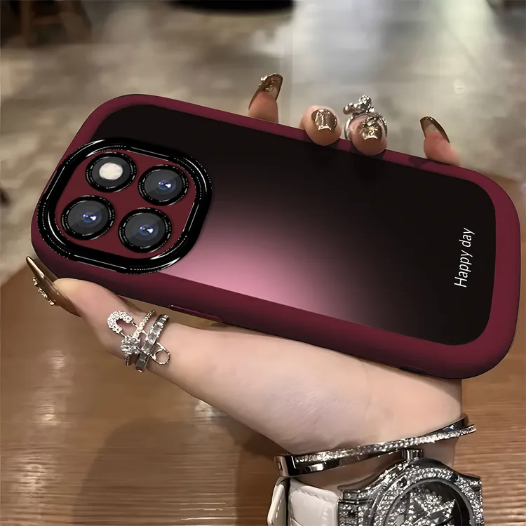 适用于【小米】14简约渐变快乐英文防摔女款手机壳