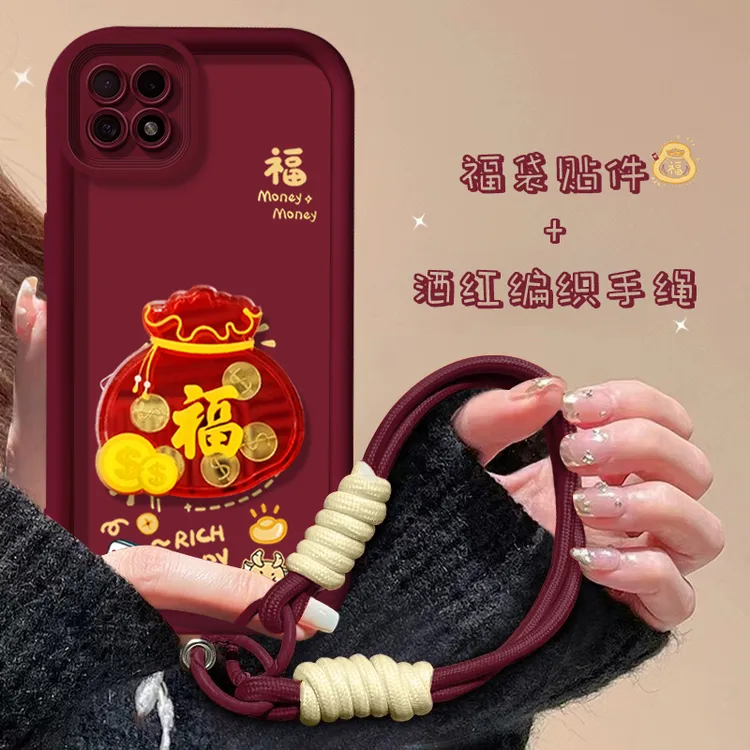 适用于【OPPO】A72/A53【5G】金币福字创意过年女款防摔手机壳