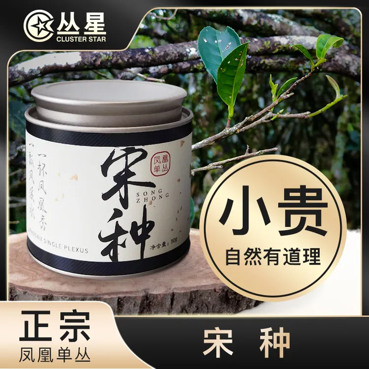 丛星宋种凤凰单丛茶潮州正宗凤凰单枞乌岽鸭屎香蜜兰香小罐装50g