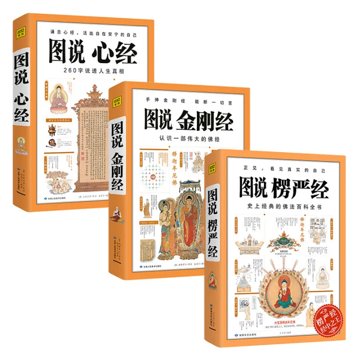 【紫图】图说心经+图说金刚经+图说楞严经经典图解生活现代