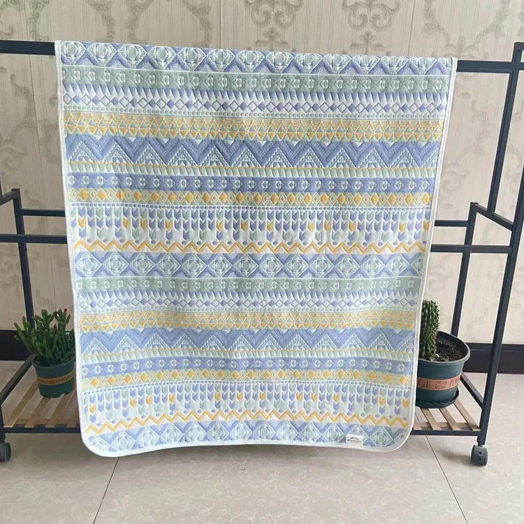 80*160缩水70/150六层纯棉纱布软席加厚双面提花A类幼儿园床盖