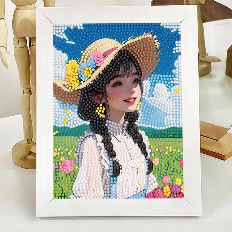 创意卡通女孩钻石贴画儿童手工制作diy材料包可爱送朋友闺蜜礼物