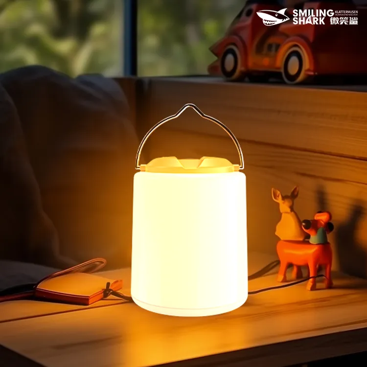 微笑鲨单暖冬温馨户外简约露营夜市帐篷暖光营地灯家用情人节礼物