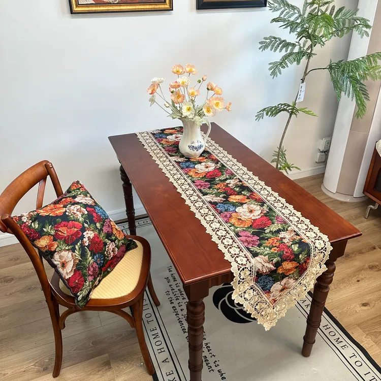 美式乡村桌旗餐桌茶几茶旗欧式电视柜餐边柜鞋柜化妆桌防尘盖巾