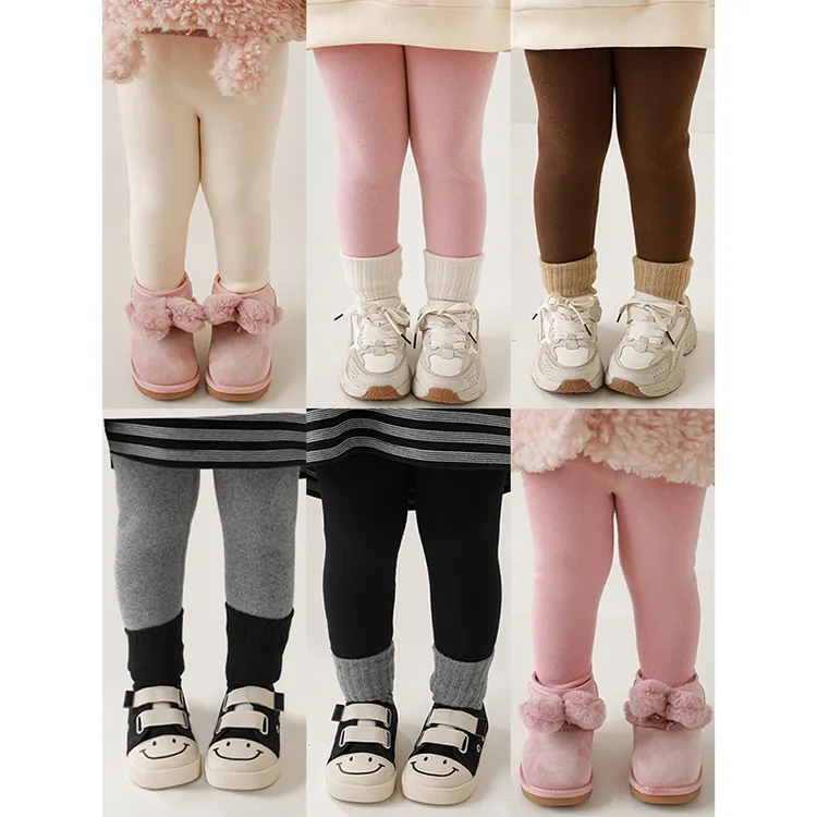 幼悠女童无骨缝合多色加绒打底裤儿童柔软亲肤保暖弹力裤子D3255