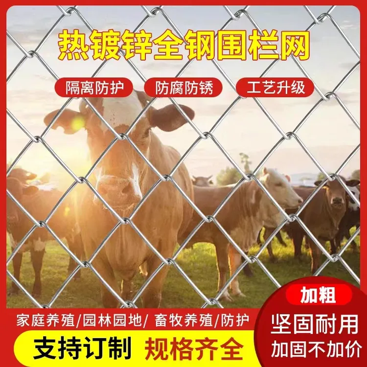 热镀锌铁丝围栏网护栏网勾花网养殖围网果园网养鸡鸭鹅围栏铁丝网