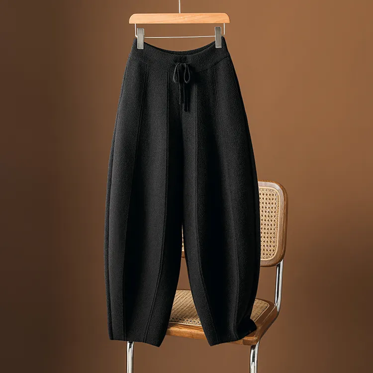 裤子女款爆款2025新款保暖弯刀裤冬季加厚香蕉裤高腰大码阔腿裤