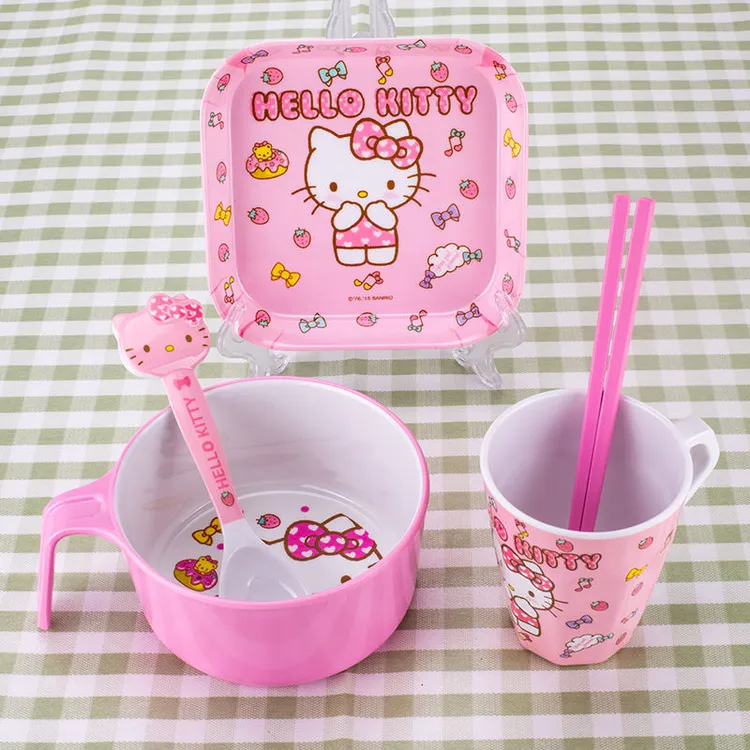 儿童碗学生餐具套装可爱卡通宝宝家用吃饭碗防摔防烫碗勺筷杯盘筷