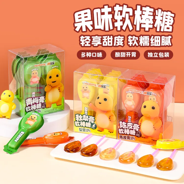 【直播专属】蹦乐乐奶龙陈皮/秋梨/青梅膏软棒糖休闲零食口感细腻