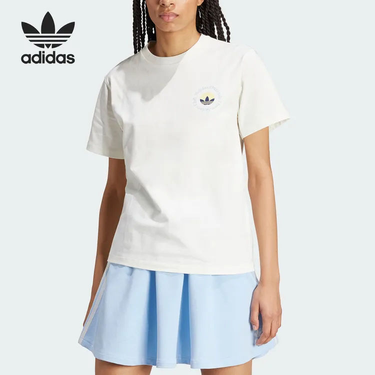 Adidas/阿迪达斯正品三叶草GRAPHIC TEE 女士运动短袖IR7473