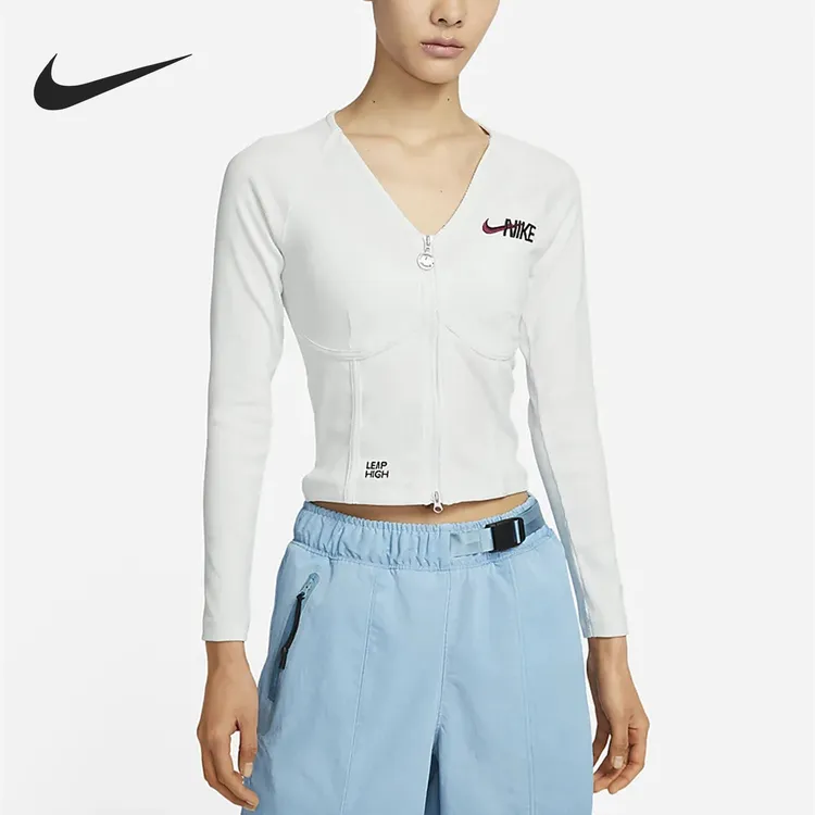 Nike/耐克正品2023新款女子休闲运动鱼骨开衫外套FD4797-121