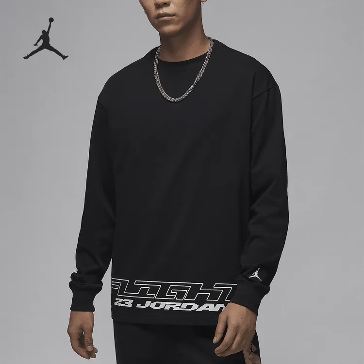 Nike/耐克正品JORDAN男士运动训练印花休闲长袖FZ1972-010