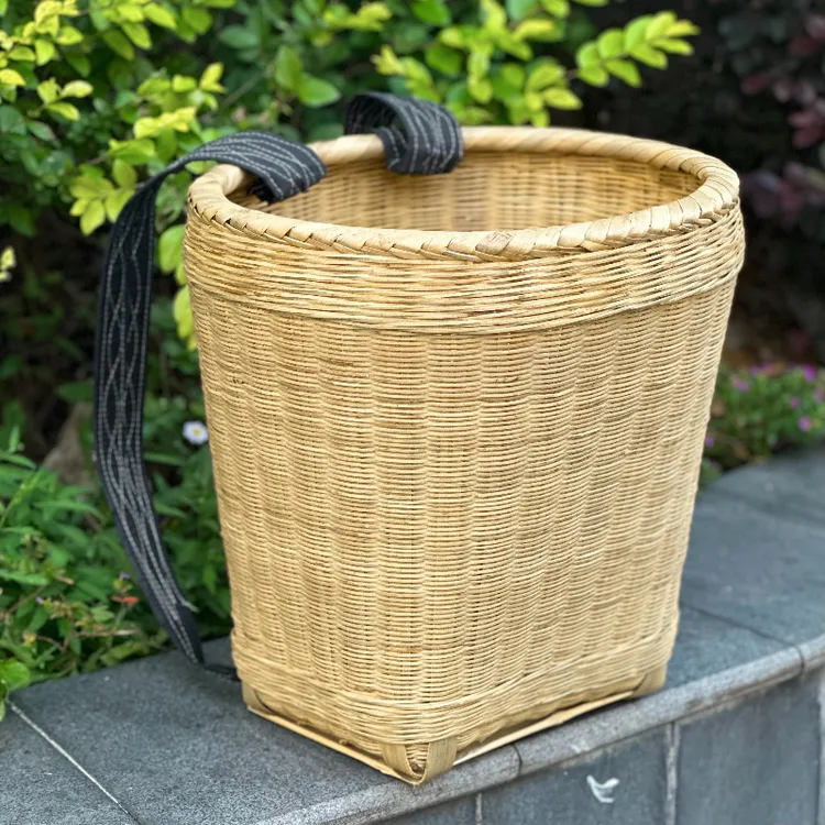【纯竹丝背篼】手工纯手工背篓竹编农用家用背箩筐竹筐采蘑菇