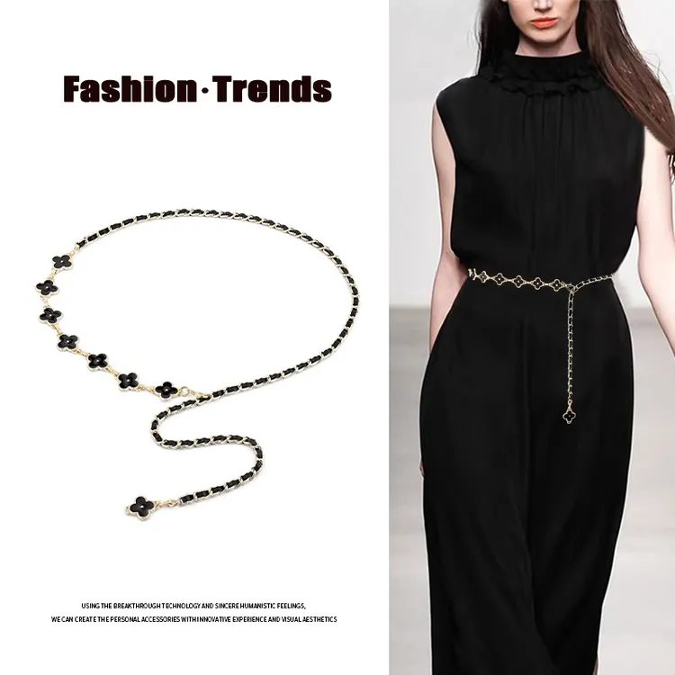 腰链女2025新款配裙子小香风装饰毛衣链子细腰带链条腰封收腰裤带