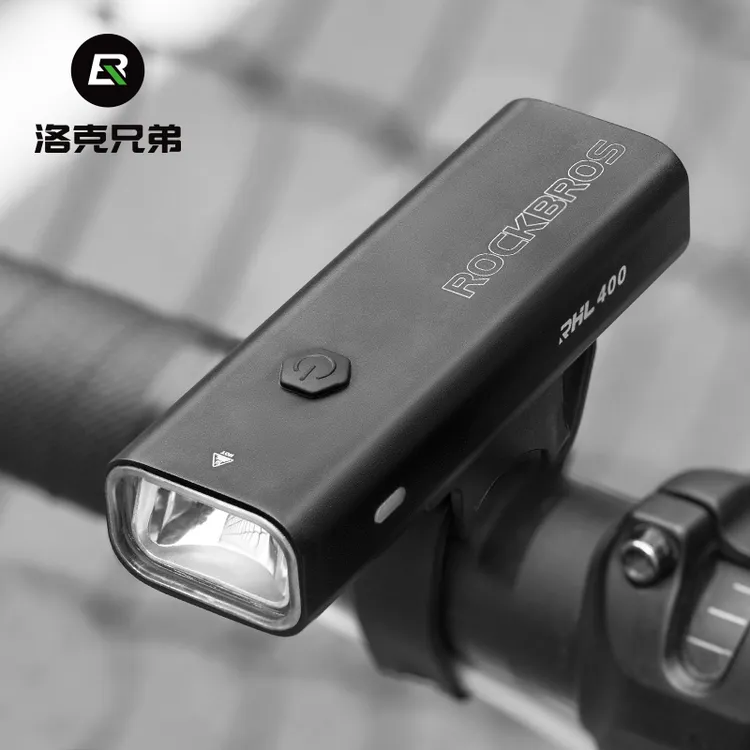 洛克兄弟自行车灯夜骑灯前灯强光手电山地公路车骑行装备夜行灯