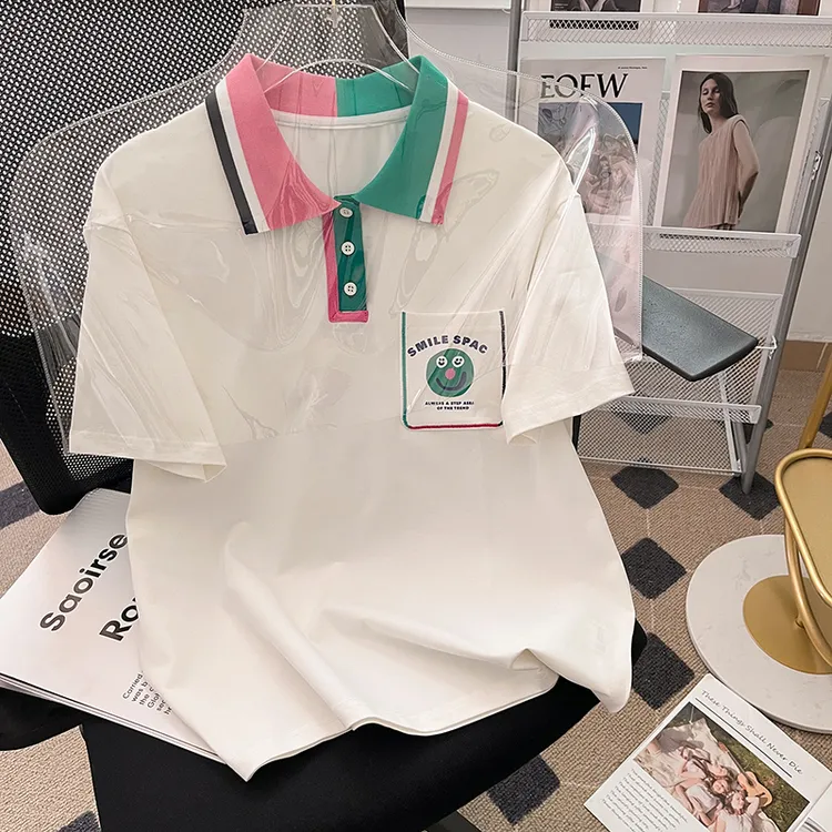 女童短袖T恤夏季童装2023新款洋气儿童中大童夏装9女孩韩版Polo衫