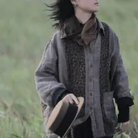 西子分享2553 古蘭木 亚麻拼色【上衣】