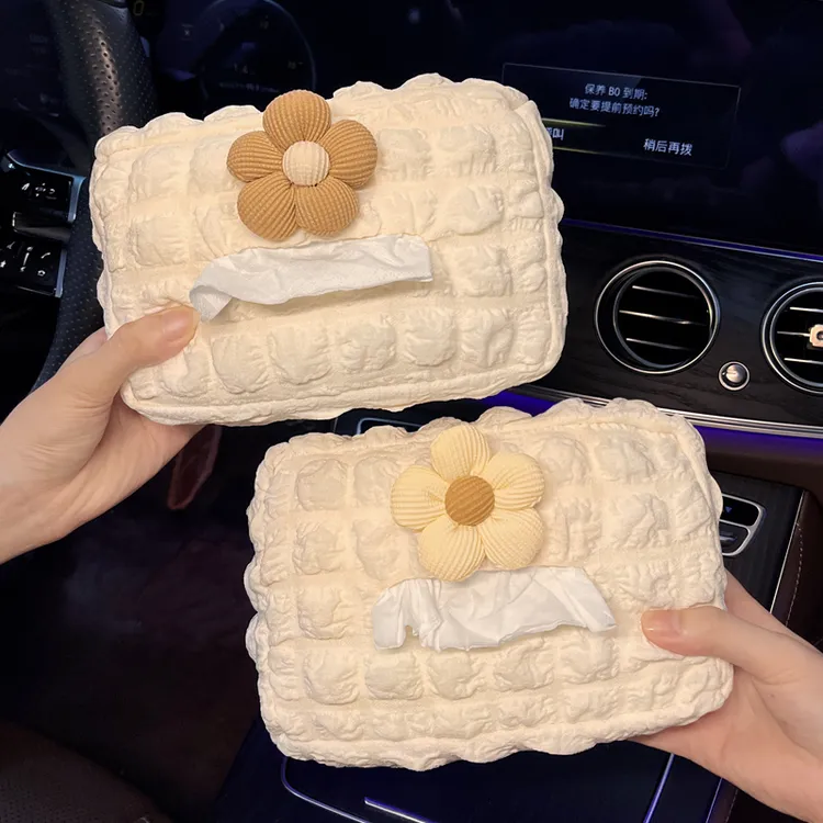 车载纸巾盒挂式网红款高级感车内收纳抽纸盒创意可爱汽车纸抽挂袋