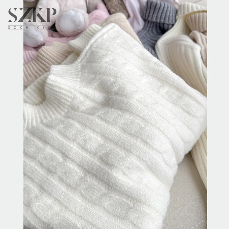 SZKP新款女童秋装上衣中大童儿童时尚圆领休闲毛衣PYYD552880
