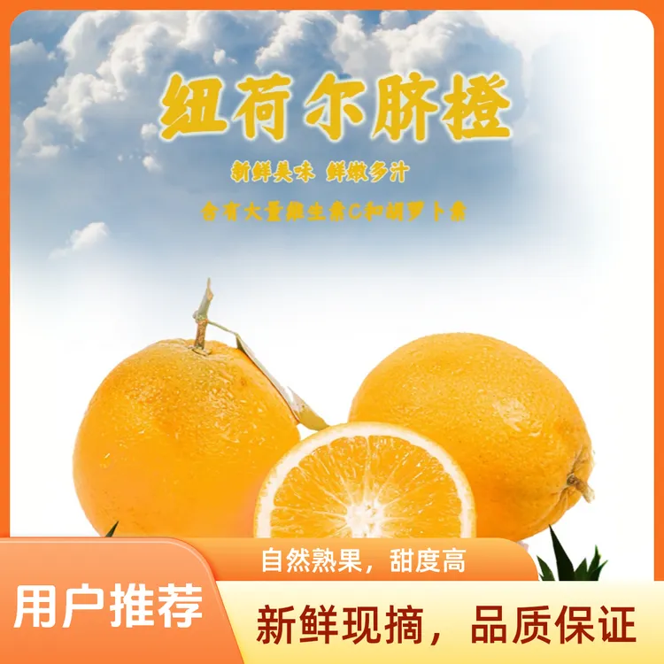 新鲜脐橙现摘橙子纽荷尔当季水果皮薄多汁现货现发正品脐橙