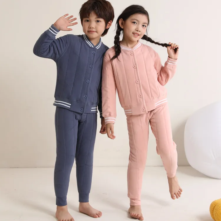 亲子冬季校服童装学生男女童保暖裤内衣套装马甲秋裤儿童保暖衣