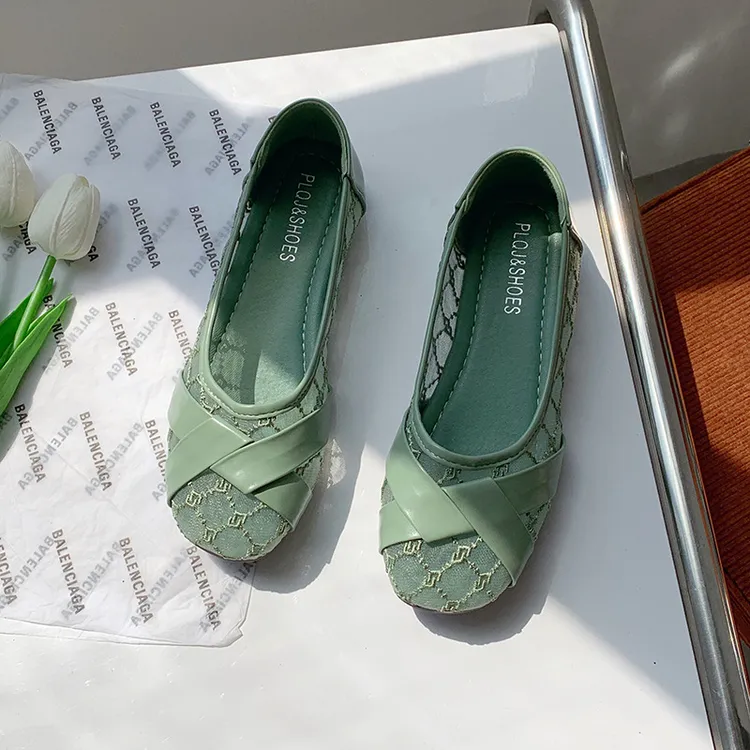 【销量过万】夏季透气时尚休闲网纱渔夫鞋 软面软底一脚蹬豆豆鞋