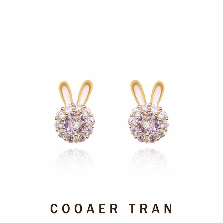 铜合金耳饰 【幸运兔】轻奢精致时尚百搭耳饰RH7054#商品图