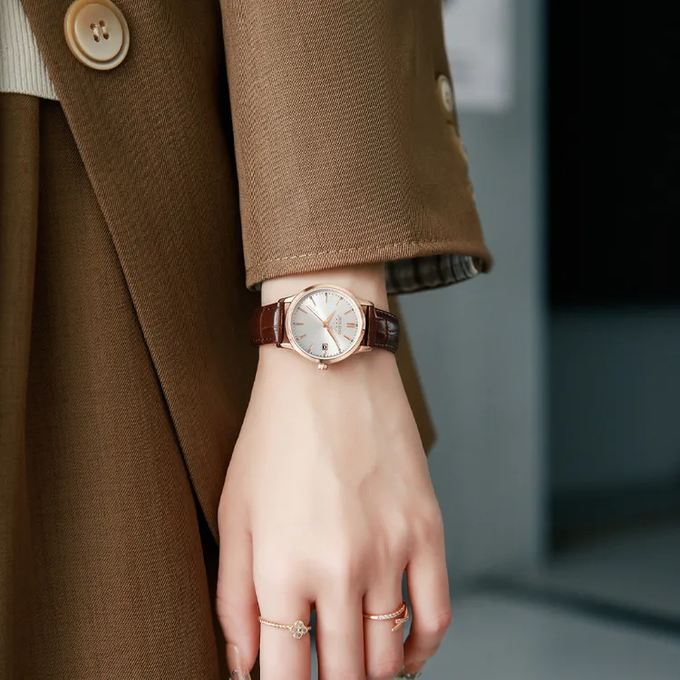 【正品保障】聚利时女生高颜值复古女士手表日历小众2025年新款女款