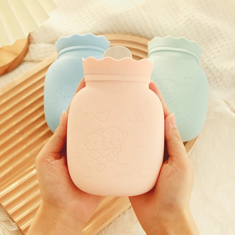 【送布套】硅胶微波热水袋保暖安全防爆便携注水暖水袋加厚暖手宝