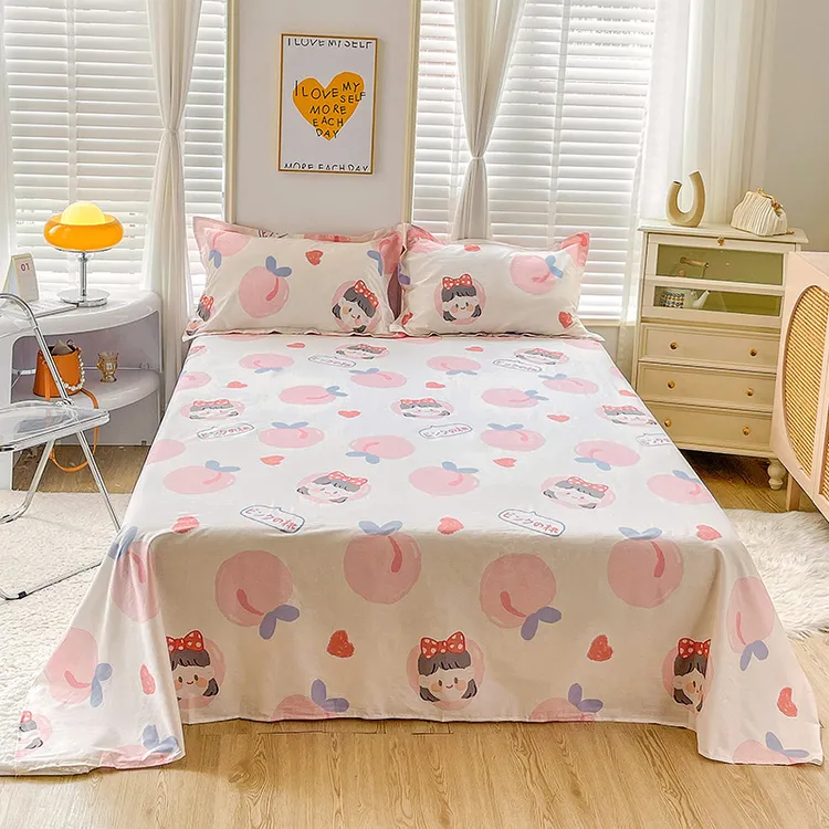 佳小乖纯棉床单全棉被单印花床单宿舍单人学生小清新加厚碎花床上商品图