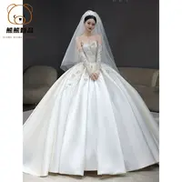 缎面抹胸主婚纱礼服新娘法式复古高级质感小个子拖尾春季结婚大xx