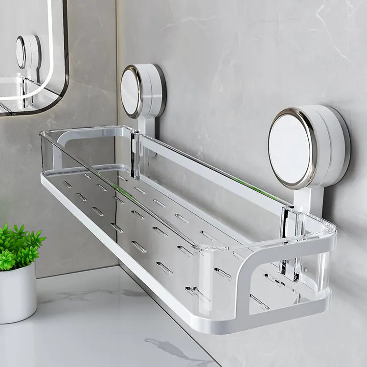 吸盘置物架浴室壁挂厕所洗手台洗漱用品挂墙架免打孔卫生间收纳架