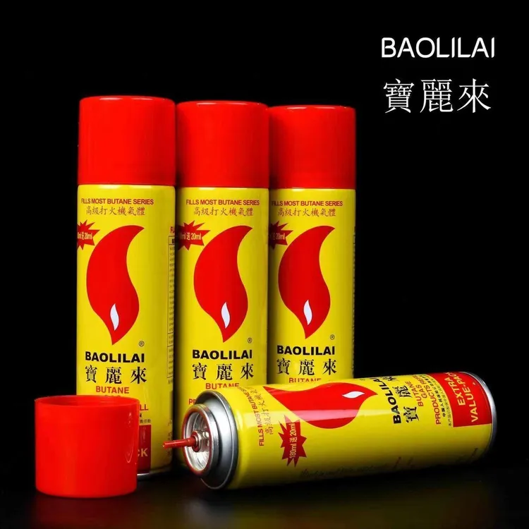 BAOLILAI/宝丽来充气打火机专业用罐塑料头高档打火机气罐优质