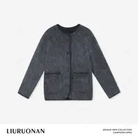 LIURUONAN 24AW 【舒暖调小香】无领秋冬加厚保暖长袖短外套女