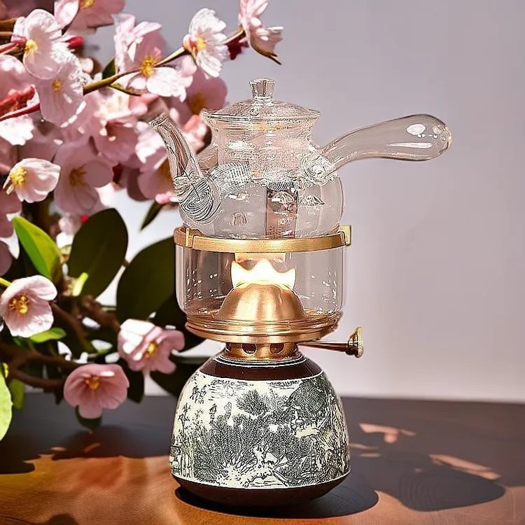 潮汕空气灯户外陶瓷便携式小巧空气灯茶炉潮汕工夫茶具烧水煮茶灯