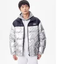 Dickies户外羽绒服金属面料拼接情侣保暖羽绒服 DK011261