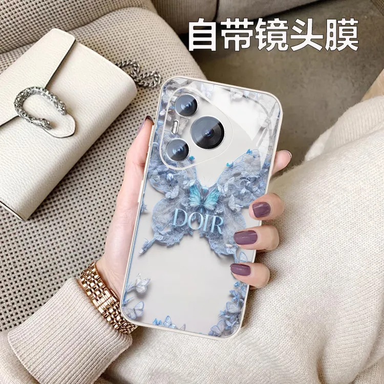 pura80蝴蝶适用新款华为pura70pro手机壳p70小众潮牌70pro+防摔女