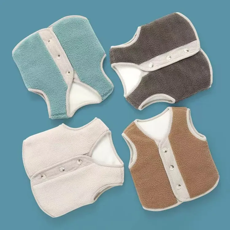 秋冬季儿童加厚马甲男女童宝宝中小童婴儿背心坎肩加绒马夹保暖