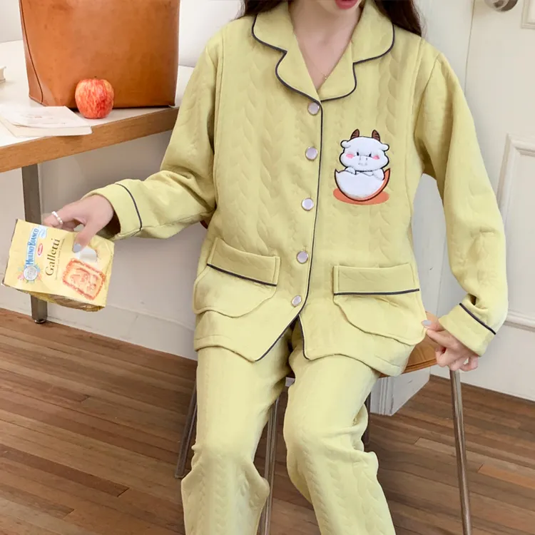 空气棉月子服秋冬季产后保暖加厚9-12月份家居服哺乳孕妇睡衣春秋