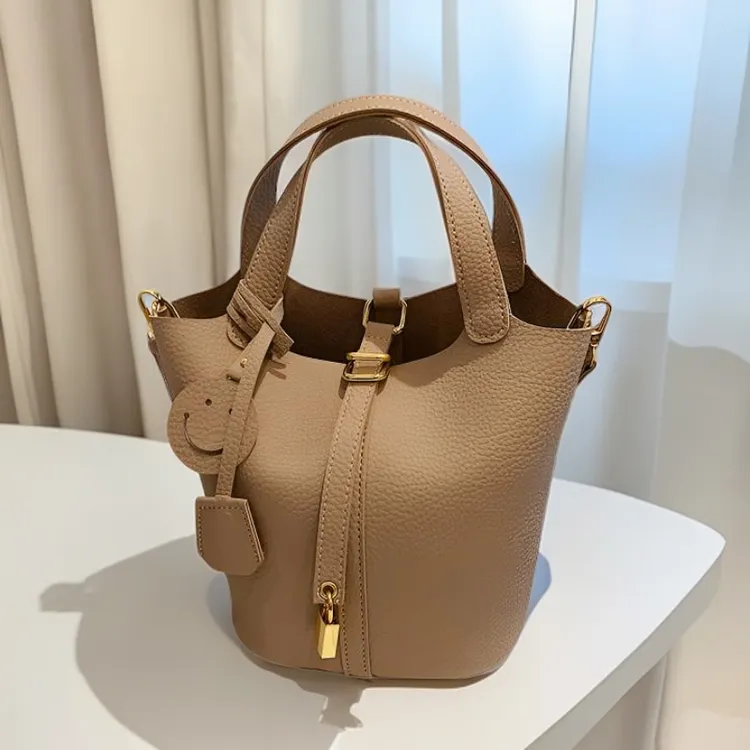 【铂昂】致雅轻奢小水桶包包包菜篮子子母小包包韩版斜挎简约经典