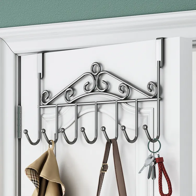 门后挂钩免打孔墙上挂衣架神器门上挂架壁挂子强力无痕衣服帽衣钩