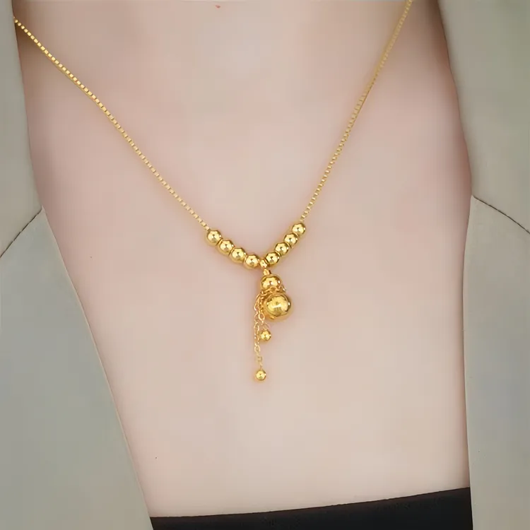 钛钢项链 流苏葫芦项链女时尚网红饰品配饰轻奢不掉色锁骨链