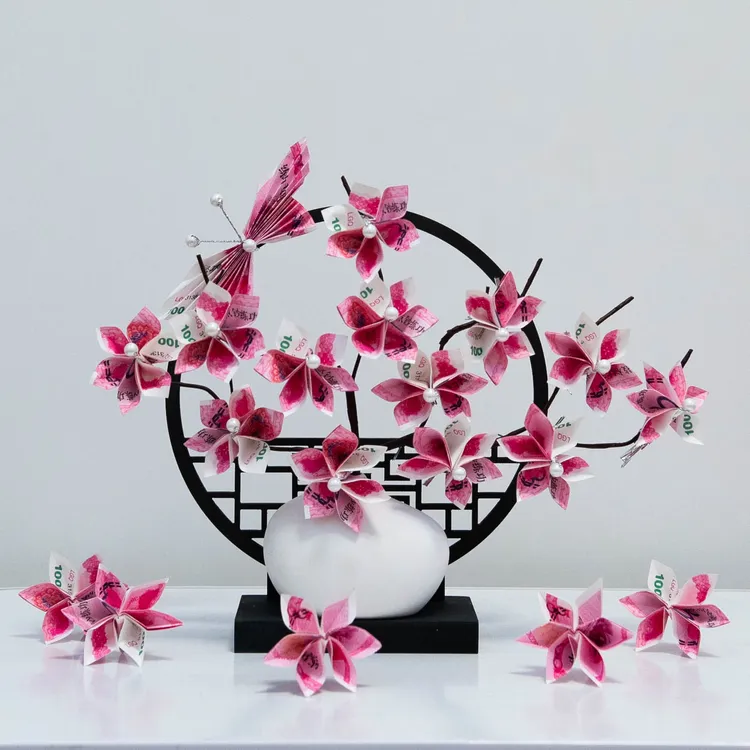 有钱花屏风款发财树DIY材料包自己动手做送老婆老公闺蜜朋友