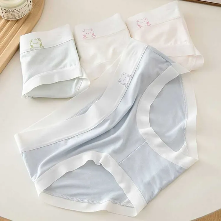 莫代尔女士初中夏季无痕纯棉7A薄款透气中腰包臀少女学生三角短裤