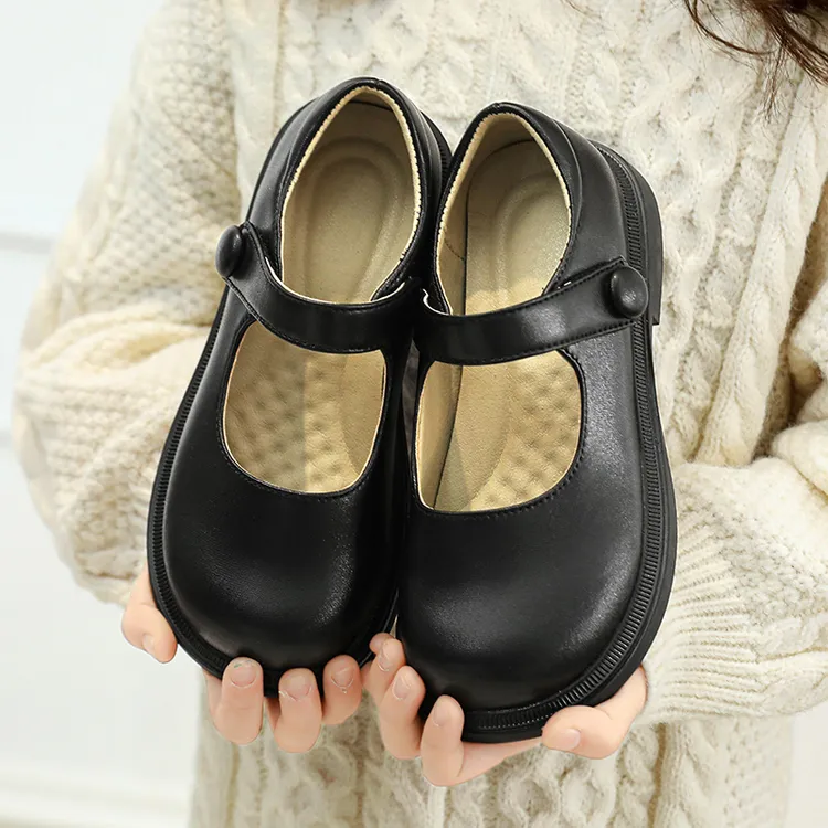 26码到38女童牛皮真皮公主鞋英伦风小皮鞋幼儿园宝宝学生36演出鞋