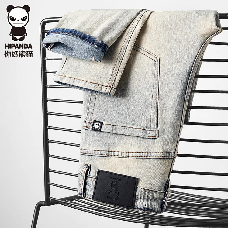 HiPanda 2025年秋款高端牛仔裤男士休闲礼遇弹力直筒牛仔裤子长裤