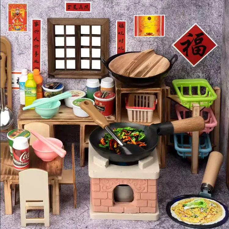 生日礼物迷你小厨房真煮儿童过家家真做饭全套厨具真实版可吃玩具