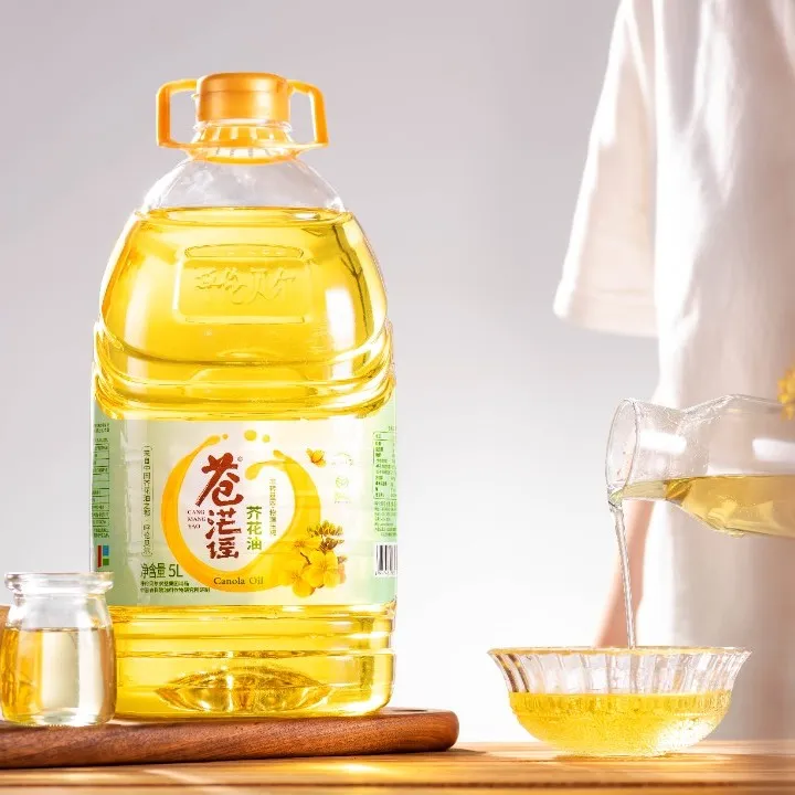 苍茫谣物理压榨低芥酸菜籽油5L桶装绿色食用油国企出品粮油